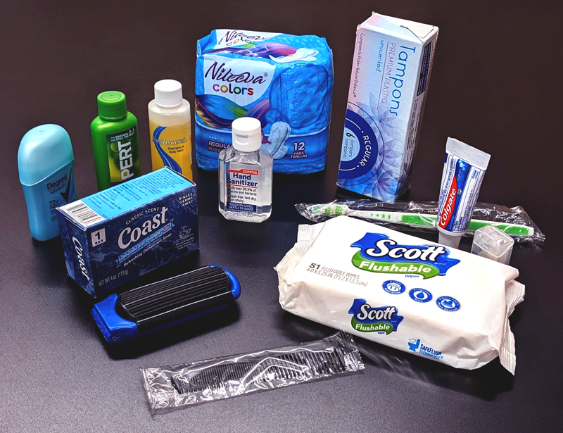 Donate travel-sized toiletries to help neighbors in need
